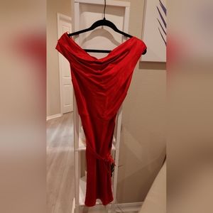 Silk Collette Dinnigan Red Orange Dress-New